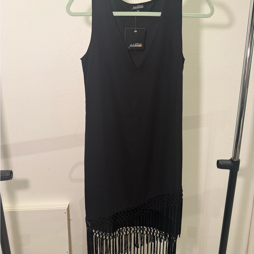 Andrea Jovine Elegant Black Asymmetrical Dress